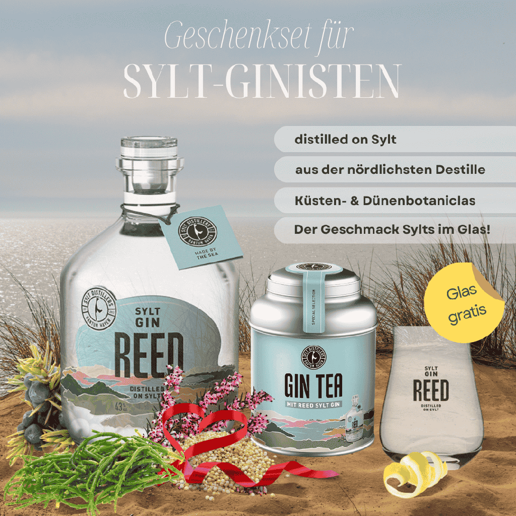 Sylt-Ginisten Geschenkset - 1 REED Longdrink Glas geschenkt!