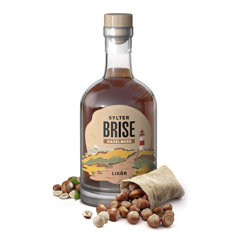 Sylter BRISE Haselnuss Likör (33,00 % vol., 0,50 L, 59,80 €/Liter)