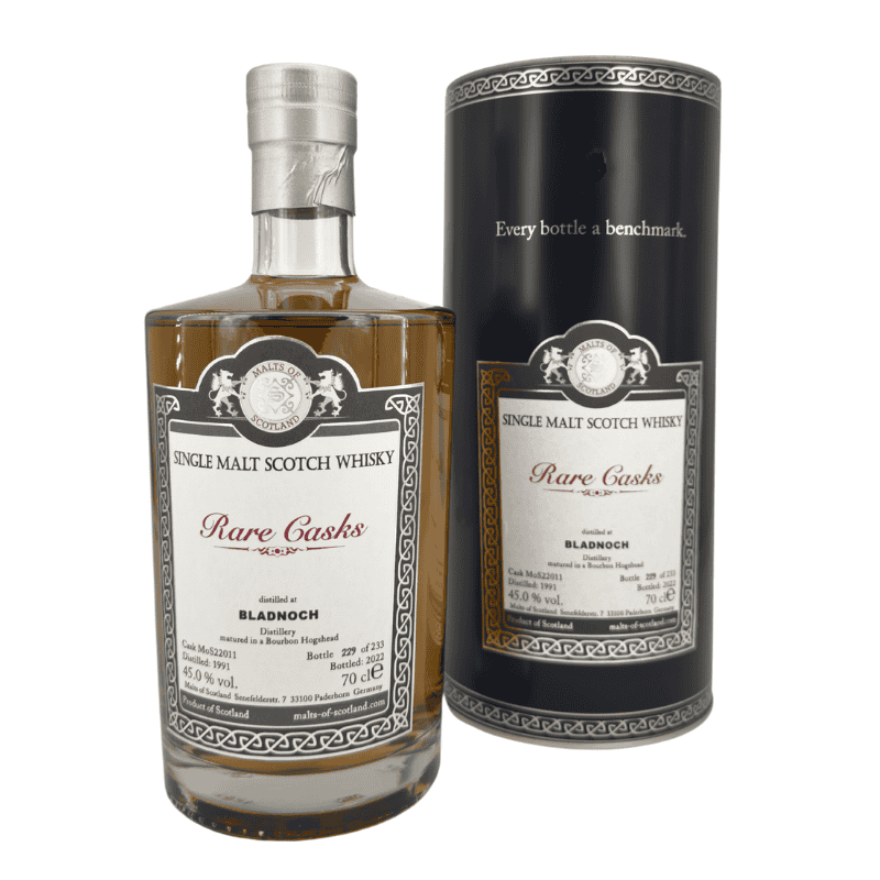 MoS Rare Cask Bladnoch 1991/2022 (45,00 % vol., 0,70 L, 784,29 €/Liter)