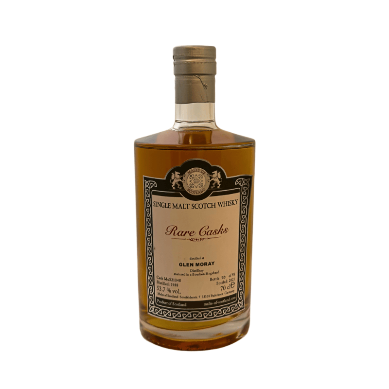 MoS Rare Cask Glen Moray 1988/2021 (53,70 % vol., 0,70 L, 784,29 €/Liter)