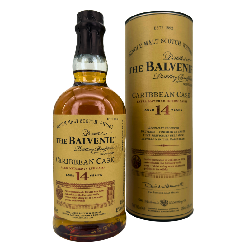 The Balvenie 14 Jahre - Caribbean Cask - Single Malt Scotch Whisky (43,00% vol. 0,70l)