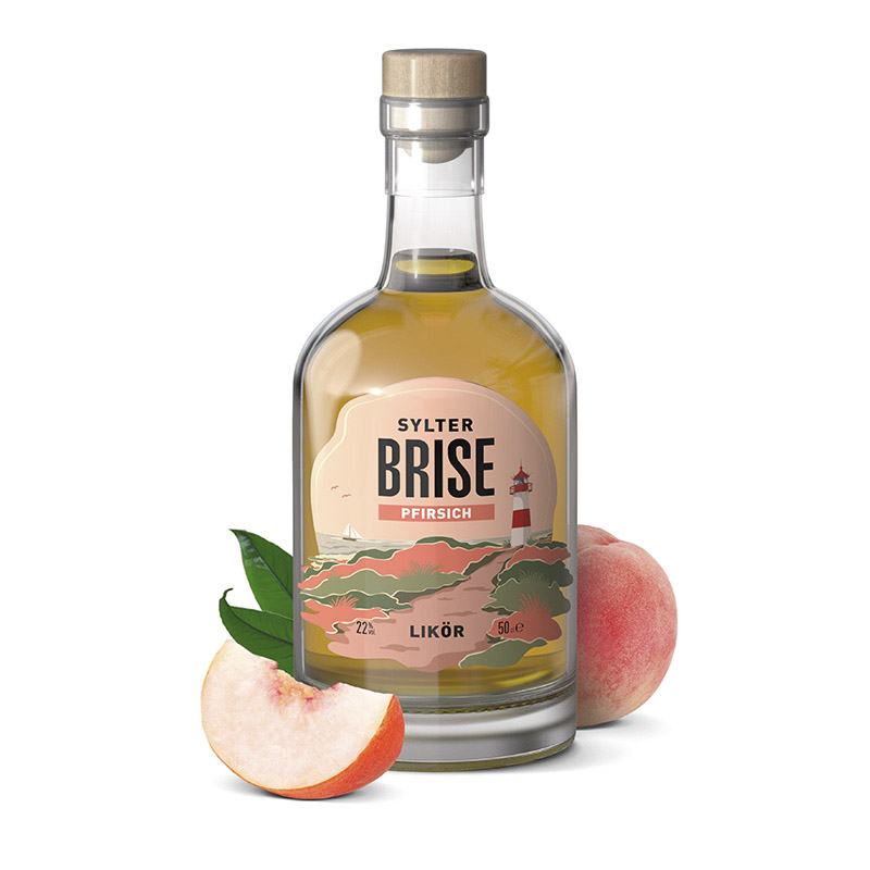 Sylter BRISE Pfirsich Likör (20,00 % vol., 0,50 L, 39,80 €/Liter)