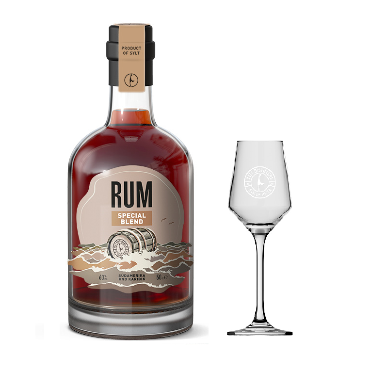 ANGEBOT des Monats Sylter RUM Special Blend & Nosing Glas