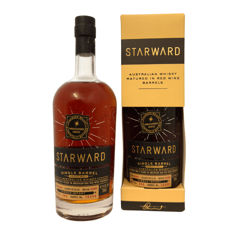 Starward 2017/2022 4 Jahre Single Cask #10355 Ambassador (56,70 % vol., 0,70 L, 135,57 €/Liter)