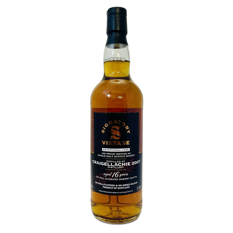 Craigellachie 16 Jahre - 2007/2024 - Signatory Vintage - 100 Proof Exceptional Cask Edition #4
