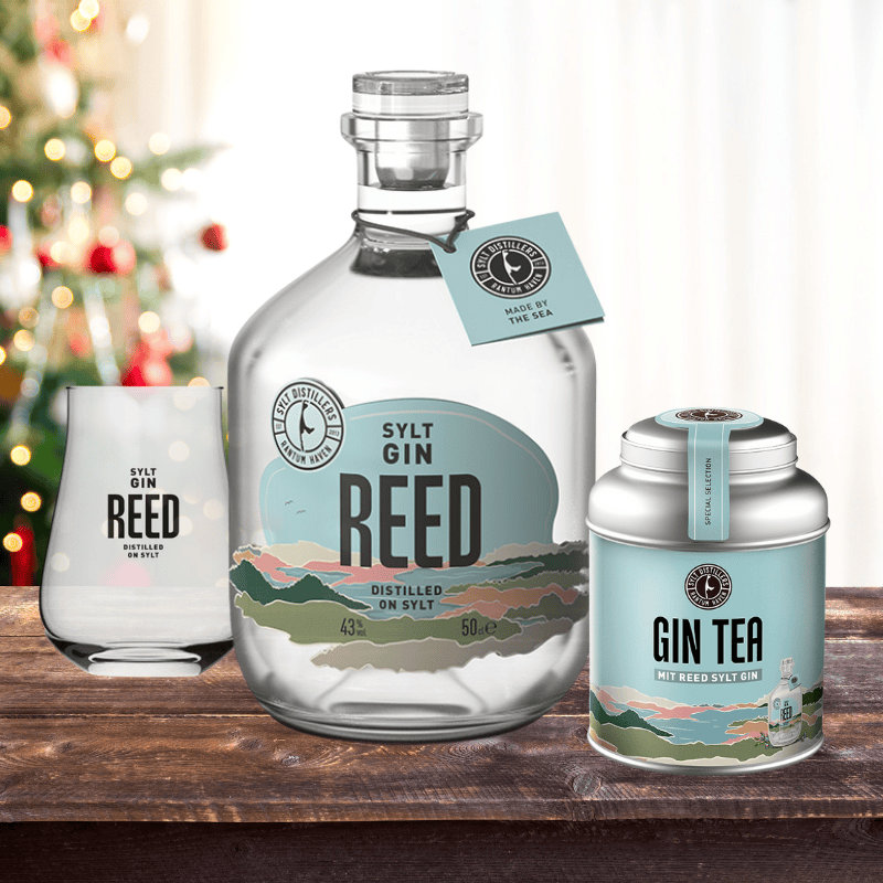 XMAS REED GIN Geschenkset - 1 REED Longdrink Glas geschenkt!