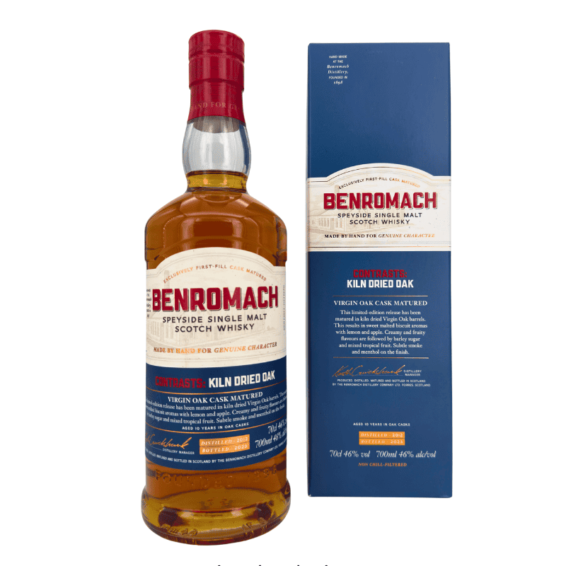 Benromach Contrasts - Kiln Dried Oak - 10 Jahre - 2012/2023 - Virgin Oak Cask Matured - Single Malt Scotch Whisky (46,00% vol. 0,70l)