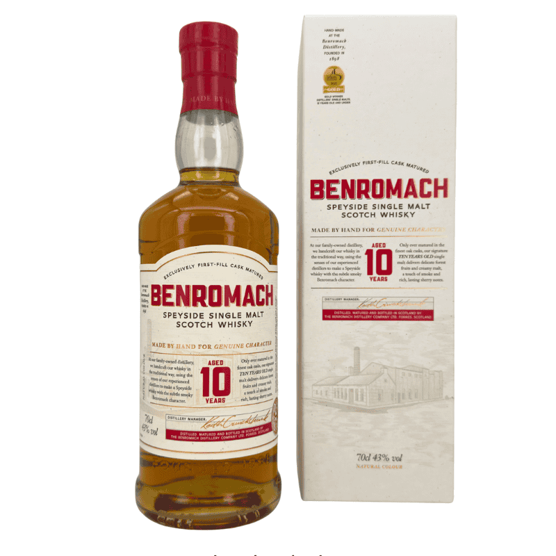 Benromach 10 Jahre - Single Malt Scotch Whisky (43,00 % vol., 0,70 L, 68,43 €/Liter)