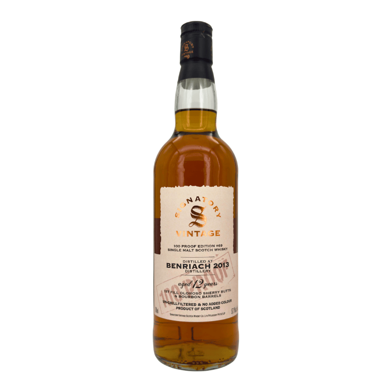 Benriach 12 Jahre - #69 Oloroso- Signatory Vintage - 100 Proof Edition (57,10 % vol., 0,70 L, 75,57 €/Liter)