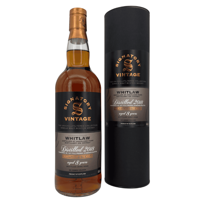 Whitlaw - 8 Jahre Signatory Vintage - 1st fill PX Butt finish