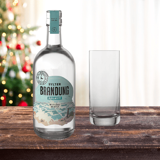 [P0014130] XMAS BRANDUNG Aquavit Geschenkset - 1 Glas geschenkt!