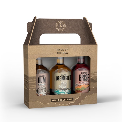 [P0014133] Mini RUM Geschenkset mit Sylt Panama Rum/Rum-Schoko/Dreimaster