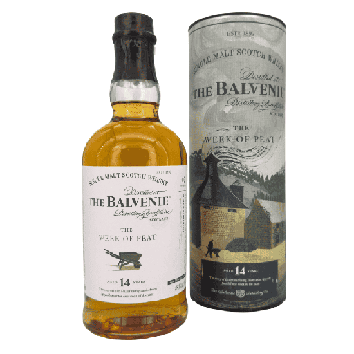 [P0014349] Balvenie 14 Jahre - Week of Peat - Single Malt Scotch Whisky (48,30 % vol., 0,70 L, 165,57 €/Liter)